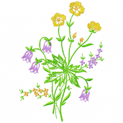 Flowers And Tree Embroidery Design 3 Flowers And Tree Embroidery Design 3